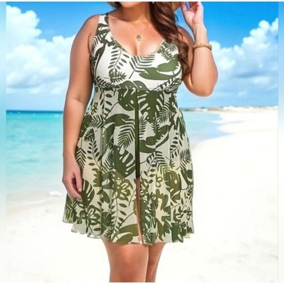 Plussize contrast Swimsuit sz 2XL - Picture 1 of 4